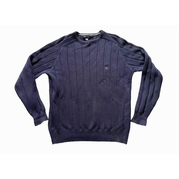 Nautica Mens/Teen Crewneck Sweater Size Medium Preppy Classic Sailing Style - Picture 1 of 7